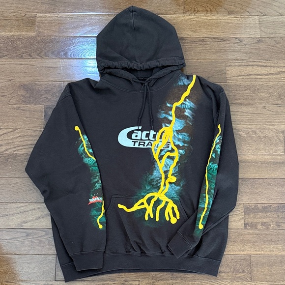 Cactus Jack by Travis Scott Other - Cactus Jack by Travis Scott Black Hoodie with Yellow and Green Accents